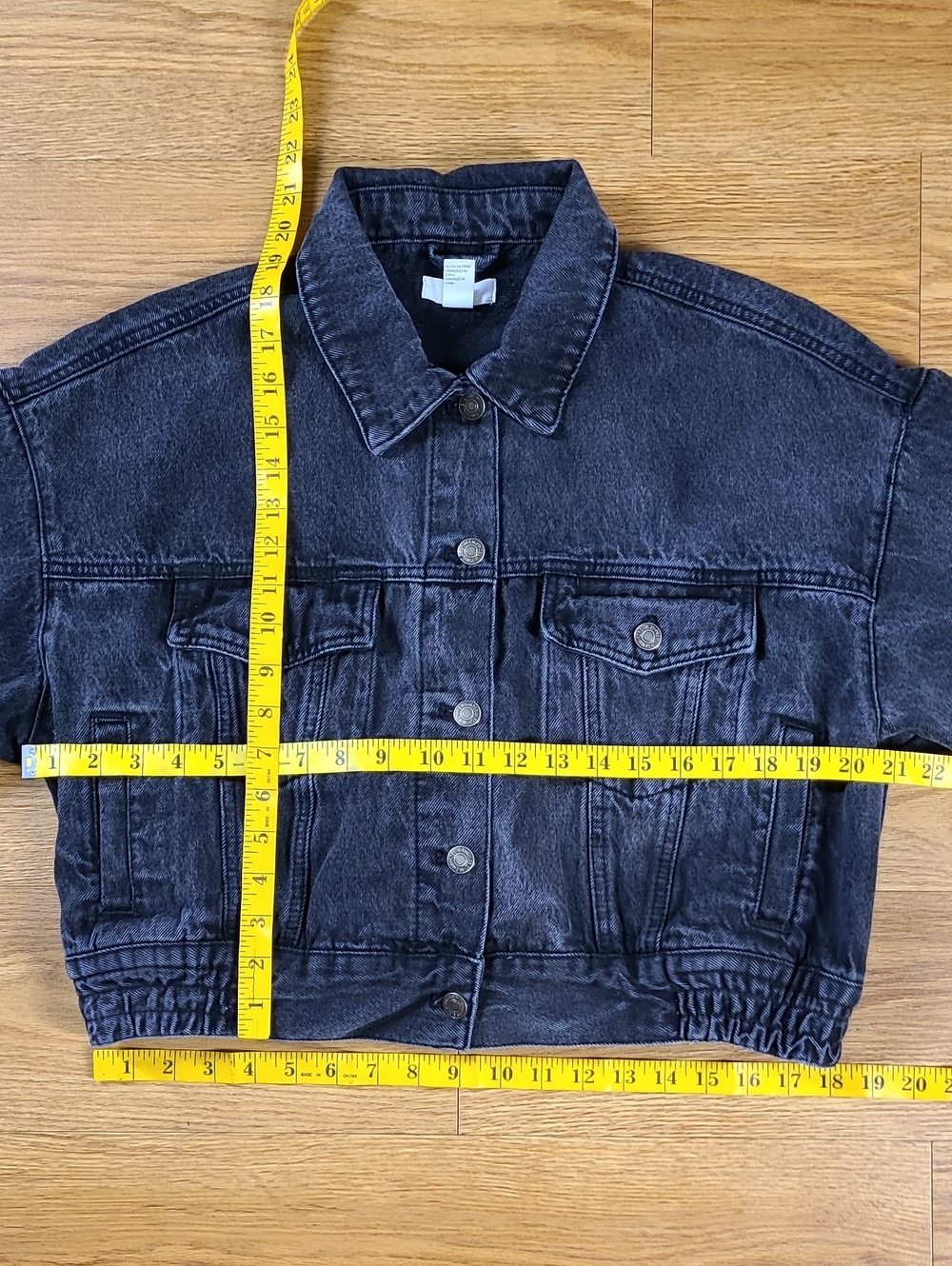 VINTAGE FOREVER 21 WOMENS, GIRLS, DENIM JEAN TRUCKER V SHORT JACKET, SIZE XL
